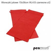 Opakowanie Woreczki jutowe czerwone 36x15cm 2szt