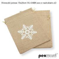 Opakowanie Woreczki jutowe eco z nadrukiem 20x15cm 2szt