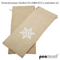 Opakowanie Woreczki jutowe eco z nadrukiem 36x15cm 2szt