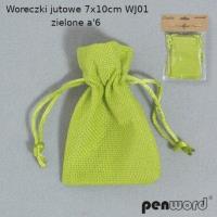 Opakowanie Woreczki jutowe zielone 7x10cm 6szt