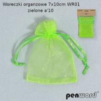 Opakowanie Woreczki organzowe jasnozielone 7x10cm 10szt