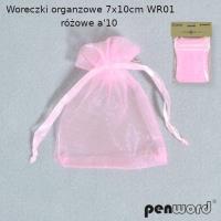 Opakowanie Woreczki organzowe różowe 7x10cm 10szt