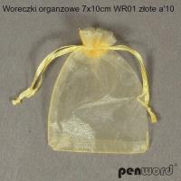 Opakowanie Woreczki organzowe złote 7x10cm 10szt