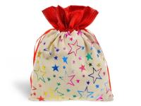 Opakowanie Worek materiałowy na prezent BN gwiazdy 18x23cm