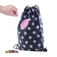 Worek szkolny na plecy Kropki z różowym panelem. Wydawca: Pixie Crew. SmakLiter.pl Opakowanie Worek szkolny na plecy Kropki z różowym panelem