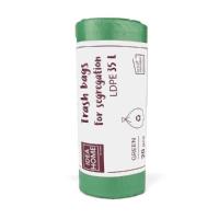 Opakowanie Worki na śmieci 35l zielone 20szt