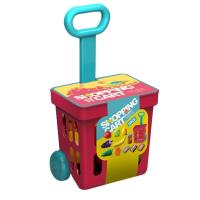 Wózek sklepowy na kółkach z akcesoriami. Wydawca: Askato. SmakLiter.pl Opakowanie Wózek sklepowy na kółkach z akcesoriami