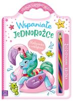 Okładka książki Wspaniałe jednorożce. Malowanka z naklejkami. Zaczarowana kredka