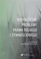 Okładka książki Współczesne problemy prawa rolnego i żywnościowego