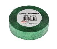 Wstążka brokatowa zielona 25xxx22m. Wydawca: Brewis. SmakLiter.pl Opakowanie Wstążka brokatowa zielona 25xxx22m