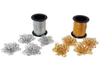 Opakowanie Wstążka ozdobna na szpulce + kokardy MIX