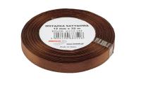 Opakowanie Wstążka satynowa brązowa 12mmx32m