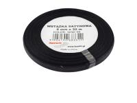 Opakowanie Wstążka satynowa czarna 6mmx32m 2szt