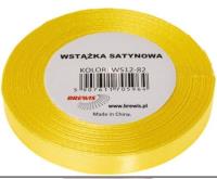 Wstążka satynowa kanarkowy 12mm x 32m. Wydawca: Brewis. SmakLiter.pl Opakowanie Wstążka satynowa kanarkowy 12mm x 32m