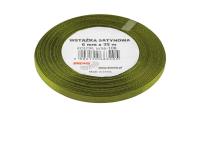 Opakowanie Wstążka satynowa oliwkowa 6mmx32m 2szt