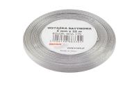 Opakowanie Wstążka satynowa srebrna 6mmx32m 2szt
