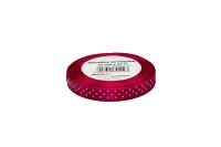 Opakowanie Wstążka satynowa w kropki ciemna różowa 12mmx22m
