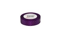 Opakowanie Wstążka satynowa w kropki fioletowa 25mmx22m