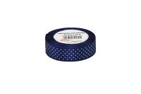 Opakowanie Wstążka satynowa w kropki granatowa 25mmx22m