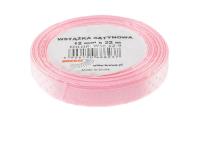 Opakowanie Wstążka satynowa w kropki różowa 12mmx22m