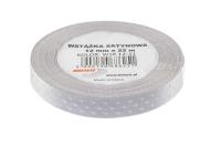 Opakowanie Wstążka satynowa w kropki szara 12mmx22m