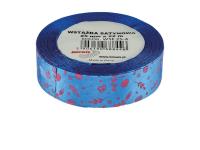 Opakowanie Wstążka satynowa wielkanocna niebieska 25mmx22m