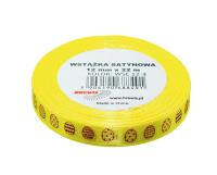 Opakowanie Wstążka satynowa wielkanocna żółta 12mmx22m