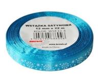 Opakowanie Wstążka satynowa z motywem świątecznym 12mmx22m