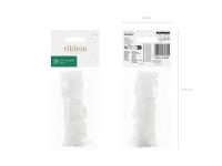 Opakowanie Wstążka szyfonowa biały 40mm/5m 3szt