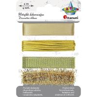 Opakowanie Wstążki tekstylne 4szt złote