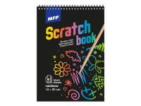 Opakowanie Wydrapywanka czarna tęczowa 20x14cm 10 arkuszy