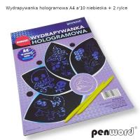 Opakowanie Wydrapywanka hologramowa A4 niebieska