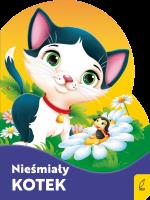 Wykrojnik. Nieśmiały kotek. Autor: Kozłowska Urszula. SmakLiter.pl Okładka książki Wykrojnik. Nieśmiały kotek