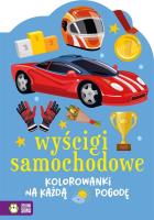 Wyścigi samochodowe. Autor: brak autora, Katarzyna Fic. SmakLiter.pl Okładka książki Wyścigi samochodowe