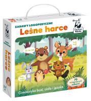 Zabawy logopedyczne. Leśne harce 3-7 lat. Autor: Izabela Gołaszewska, Urszula Petrycka-Fruga. SmakLiter.pl Okładka książki Zabawy logopedyczne. Leśne harce 3-7 lat