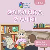 Okładka książki Zadanka z Wiki. Czas na śniadanie