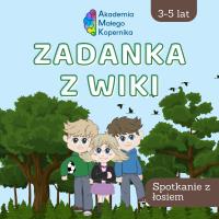 Okładka książki Zadanka z Wiki. Spotkanie z łosiem