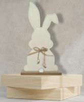 Opakowanie Zając filcowy z kokardką beżowy