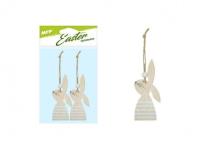 Opakowanie Zające zawieszka drewniana naturalna 2szt 11cm