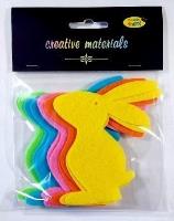 Opakowanie Zajaczki z filcu 10cm 10 szt mix