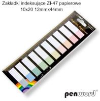Zakładki indeksujące 12x44mm 10x20szt papierowe. Wydawca: PENWORD. SmakLiter.pl Opakowanie Zakładki indeksujące 12x44mm 10x20szt papierowe