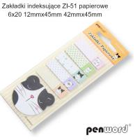 Zakładki indeksujące 12x45mm 6x20szt papierowe. Wydawca: PENWORD. SmakLiter.pl Opakowanie Zakładki indeksujące 12x45mm 6x20szt papierowe