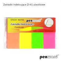 Zakładki indeksujące 20x50mm 4x40szt plastikowe. Wydawca: PENWORD. SmakLiter.pl Opakowanie Zakładki indeksujące 20x50mm 4x40szt plastikowe