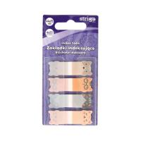 Zakładki indeksujące Kotki 44x15mm 80 kartek. Wydawca: Strigo. SmakLiter.pl Opakowanie Zakładki indeksujące Kotki 44x15mm 80 kartek