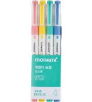 Zakreślacz Essenti Twin 4kol new breeze MONAMI. Wydawca: Monami. SmakLiter.pl Opakowanie Zakreślacz Essenti Twin 4kol new breeze MONAMI