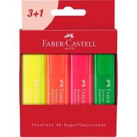 Opakowanie Zakreślacz fluo 4 kolory FABER CASTELL