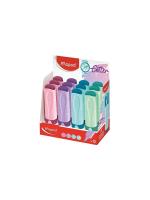 Zakreślacz Fluo Peps pastel/brokat mix (12szt). Wydawca: Maped. SmakLiter.pl Opakowanie Zakreślacz Fluo Peps pastel/brokat mix (12szt)