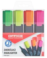 Zakreślacz fluorescencyjny 1-5mm 4szt. Wydawca: Office. SmakLiter.pl Opakowanie Zakreślacz fluorescencyjny 1-5mm 4szt