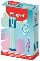 Opakowanie Zakreślacz Glitter Pastel z brokatem (12szt) MAPED