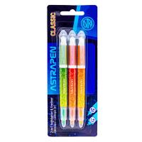 Zakreślacz i cienkopis 2w1 Astrapen 3 kolory. Wydawca: ASTRA art-pap. SmakLiter.pl Opakowanie Zakreślacz i cienkopis 2w1 Astrapen 3 kolory